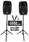 Rockville RPG2X15 Package System MIXER/AMP+15" Speakers+stands+mics+bluetooth Used. Price: $346.36.