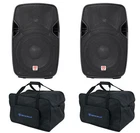 (2) Rockville SPGN108 10" 1600W Dj Pa Speakers 8-OHM+CARRY Bags New. Price: $279.80.