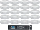Rockville RCS650-6 650W Zone Commercial AMPLIFIER+(20) White Dual 4" Speakers New. Price: $1853.95.
