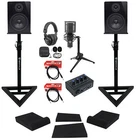 Rockville Home Studio Recording Kit W/ Interface+monitors+stands+mic+headphones New. Price: $390.70.