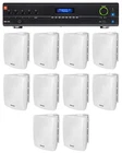 Jbl VMA1120 Commercial/restaurant 70V AMPLIFIER+(10) 6.5" White Wall Speakers New. Price: $1099.00.