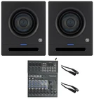 Pair Presonus Eris Pro Powered 4" 2-WAY Studio Monitor Speakers+mixer New. Price: $547.95.