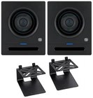 Pair Presonus Eris Pro Powered Active 4" Studio Monitor Speakers+riser Stands New. Price: $409.93.
