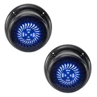 Rv Exterior Speaker Set 5.25" Black Wavy Blue Lighted Led Waterproof Flush Mount New. Price: $39.99.