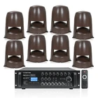 Sound Town 8-ZONE 70V/100V Amp & 8" IP56 360 Speakers Brown PAC1000X8OMNI82BR New. Price: $1869.99.