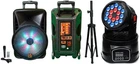 Mr DJ12BAT+ 12" Portable Bluetooth Speaker Stand 18-LED Moving New. Price: $239.99.