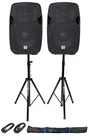2) Rockville SPGN108 10" Passive 800W Abs Plastic Speakers+stands+cables+bags New. Price: $254.90.