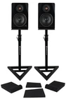 (2) Rockville APM6B V2 6.5" Powered Studio Monitor Speakers Usb/bluetooth+stands New. Price: $253.95.