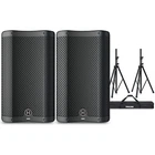 Harbinger Vari 2410 10" Powered Speakers Package With Stands New. Price: $639.99.