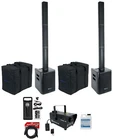 Rockville Dj Package W/ (2) Titan Portable Array Speakers+microphone+led Fogger New. Price: $739.80.