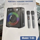Vosoco Portable Karaoke Machine T-03 W/ 2 Microphones, Led, Fm New. Price: $59.99.