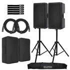 Rcf Art 915-A 15" Digital Active Powered Loud Speakers Pair Stands & Covers New. Price: $2377.40.