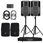 Rcf Art 745-A MK5 Active 2-WAY 15" Speaker 2-PACK With Stands & Covers New. Price: $2599.40.