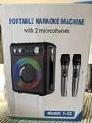 Vosoco Portable Karaoke Machine T-03 With 2 Microphones Open. Price: $39.95.