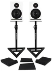 2) Rockville APM5W V2 5.25" Powered Studio Monitor Speakers Usb/bluetooth+stands New. Price: $233.95.