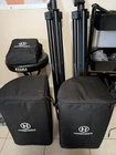 Harbinger M100-BT Portable With Bt, Speakers, Bags Stands" Pair Used. Price: $175.00.