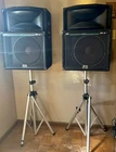 Peavey SP-2TI Equipped 2-WAY Passive Loud Speakers, Stands, Cables Used. Price: $500.00.