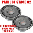 2X Jbl Stage 82 8" Car Audio Component Subwoofer 800W Peak/ 200W Rms Each 4OHM New. Price: $125.99.