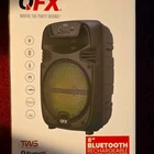 Qfx MPX-803 8" Bluetooth Speaker, Led Party Lights, Usb, Tf, Mic, Fm, 3600W New. Price: $179.99.