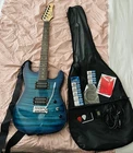 Glarry Blue 6-STRING Solid Body Right-handed Electric Guitar Bundle + Amp Used. Price: $115.00.