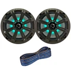 Kicker 8" 2-WAY 300W Multicolor Led Speakers (pair) W/charcoal Grilles, Wire New. Price: $199.98.