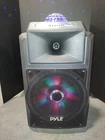 Pyle Pro PSUFM1280B 12" 700W Portable Pa System With Built-in Light Show Used. Price: $129.99.