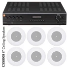 Jbl VMA1240 Commercial Bluetooth Mixer-amplifier + 6 CSS8008 Ceiling Speakers New. Price: $1024.25.