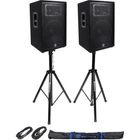 (2) Jbl Pro 15" 2000W Passive 8 Ohm Pa/dj Speakers+stands+cables New. Price: $729.90.