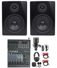 Rockville Home Recording Studio Kit W/ Monitors+mixer/interface+mic+headphones New. Price: $416.75.