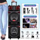 4,500W Portable Bluetooth Speaker Dual 10" Subwoofer Heavy Bass Sound System Mic New. Price: $179.99.