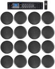 Rockville Commercial RECEIVER+(16) 8" 2WAY Black Ceiling Speakers 4 Hotel/office New. Price: $839.55.