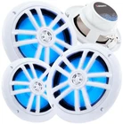 4X Gravity 2-WAY 700 Watts Coaxial Marine Audio Speakers 6-1/2" (white) Led New. Price: $59.99.