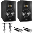 Adam Audio T8V Studio Monitor (pair) With Desk Clamp Stands Cables New. Price: $798.99.