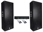 (2) Rockville RSG15.24 Dual 3000W Dj/pro Pa Speakers+gemini Amplifier+cables New. Price: $734.75.