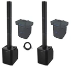 (2) Rockville Titan Array System V2 Powered Column Speakers Dual 10" Subs New. Price: $1403.90.