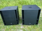 Mackie THUMP18S 1200W 18" Active Subwoofers Pair With Stands Covers Used. Price: $1200.00.