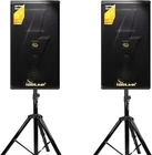 Idolmain Heavy Bass Karaoke Pro Loud Speakers W/ Stands & Free Cables New. Price: $2099.00.