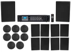 Rockville 6-ZONE AMP+8) 6" Black CEILING+10) Wall Restaurant/bar/cafe Speakers New. Price: $654.95.