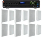 Jbl 2-CHANNEL AMPLIFIER+(12) Slim White Wall Speakers For Restaurant/bar/cafe New. Price: $988.99.