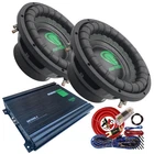 2X AUDIO360 10" 1500W Subwoofers + Car Amplifier Kit New. Price: $199.99.