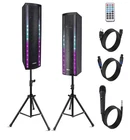 Pyle 2000W Bluetooth Speaker System Active Passive Outdoor Set Of PS65ACT New. Price: $259.95.