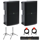 Mackie THUMP215 1400W 15" Powered System (pair) W/ Stand, Case, & Cables New. Price: $729.99.
