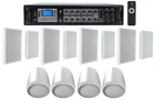 6-ZONE AMP+4 Jbl White PENDANT+8 Slim Wall Speakers Restaurant/bar/cafe New. Price: $1334.85.