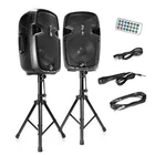 Dual Loudspeaker Sound Package, 12'' Subwoofers, Bluetooth, Stands New. Price: $367.99.