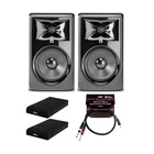 Jbl 308P Mkii Powered In Two Way Studio Monitor Pair With Accessory Bundle Open. Price: $624.99.