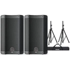 Harbinger Vari 2408 8" Powered Speakers Package With Stands New. Price: $609.99.