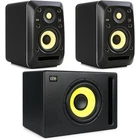 Krk V4 S4 4-INCH Powered Studio Monitor Pair With S10.4 10-INCH New. Price: $1317.00.