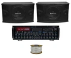 Pair Rockville KPS10 10" 3-WAY 1200W Karaoke Speakers+bluetooth Amplifier Mixer New. Price: $434.85.
