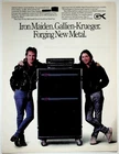 Gallien-krueger 1988 Iron Maiden Print Ad Gk 250ML Stereo Guitar Amp Used. Price: $19.00.