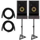 Krk Rokit RP5G5 5" Powered Studio Reference Monitor Speakers Pair Stands New. Price: $423.40.